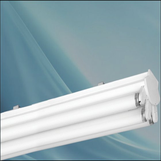 Asa 40*3 white surface mounted light with two electronic and induction transformers without bulbs
