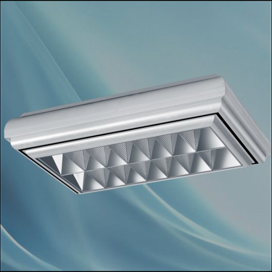 Built-in surface mounted light, Tabesh model, 36*2, horizontal, fully anodized, electronic, without lamp