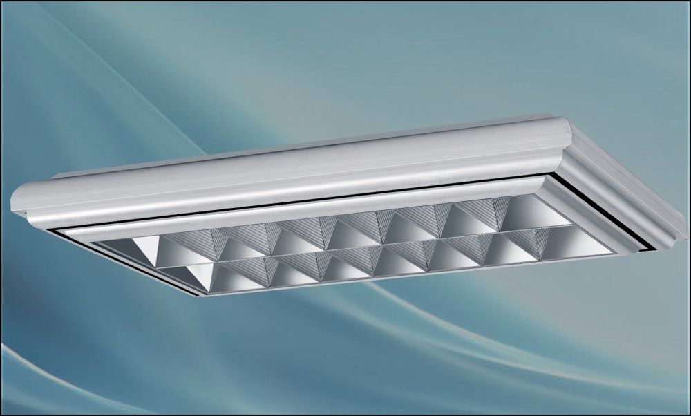 Built-in surface mounted light, Tabesh model, 36*2, horizontal, fully anodized, electronic, without lamp