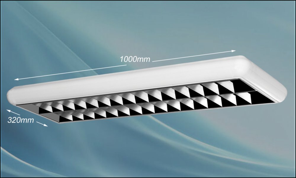 Soraya 36*4 long electronic surface mounted lamp, fully anodized, without bulb