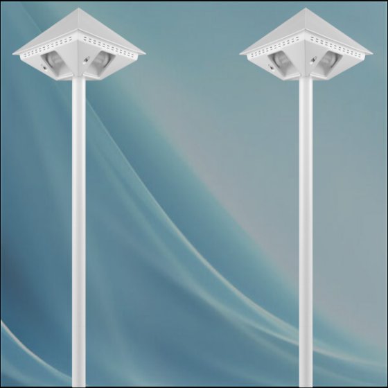 Jahanara 3-lamp triangular park light without bulb - combination