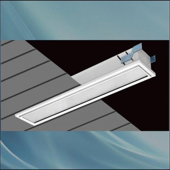 Built-in dustproof light, Delpasand model, 36*2, dimensions 15*92, length, white, electronic, crystal finish, aluminum door, without lamp