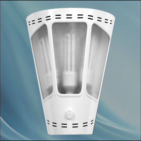 Solar-powered 3-lamp patio lamp without bulb