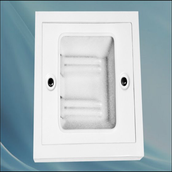 Dustproof recessed light, Delpasand model, 18*2, white, electronic, 4-pin, crystal, without bulb