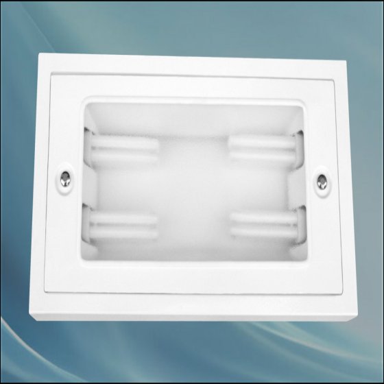 Dustproof recessed light, Delpasand model, 18*4, white, electronic, 4 pins, D484, crystal finish, without bulb