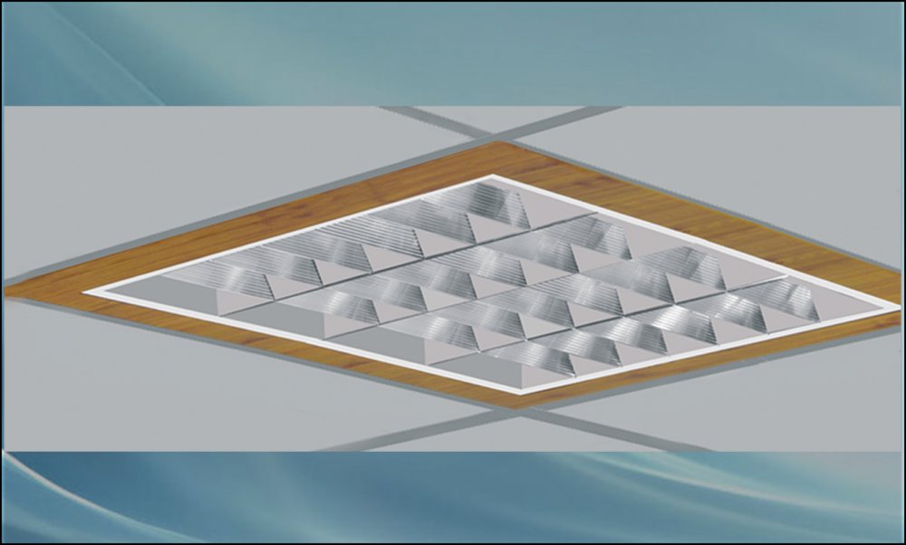 Recessed light, model Taban 36*4, anodized 60*60, decorative, seamless, integrated body with electronic transformer, for Armstrong ceilings, without combination lamp. Recessed light, model Taban 36*4, anodized 60*60, decorative, seamless, integrated body with electronic transformer, for Armstrong ceilings, without combination lamp.