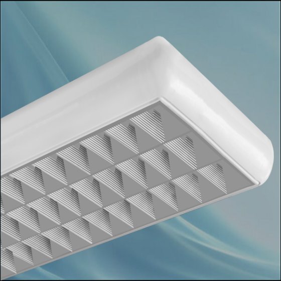 چراغ روکار ثريا 40*3 القايي کامل آنودايز با استارت اسرام بدون لامپ