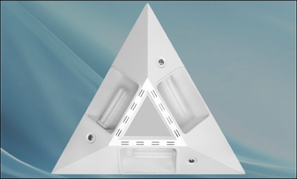 Jahanara 3-lamp triangular surface-mounted lamp, Patrimoine Park, without bulb