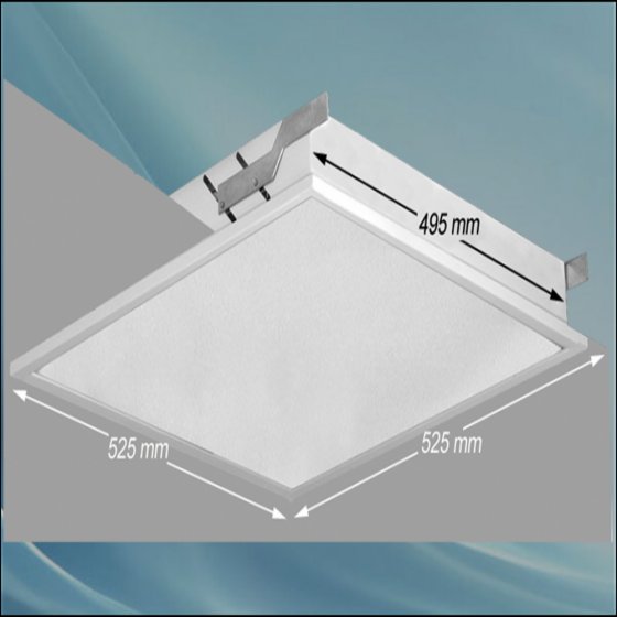 Built-in dustproof light, Delpasand model, 36*3, 50*50, white, electronic, crystal finish, one-piece aluminum door, without lamp