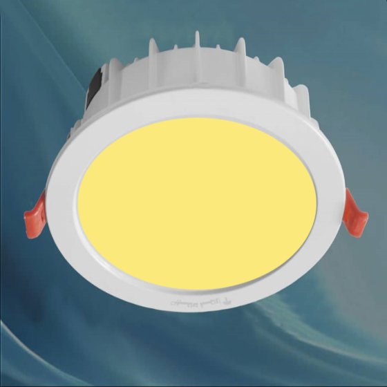 چراغ واترپروف IP65 توکار مدل ماه نشان 24 وات ال ای دی LED آی پی 65 بدنه آلومینیومی سفید برق مستقیم با ماژول سوئیچینگ کلوین 3000