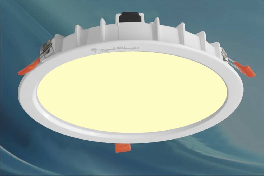 چراغ واترپروف IP65 توکار مدل ماه نشان 35 وات ال ای دی LED آی پی 65 بدنه آلومینیومی سفید برق مستقیم ماژول سوئیچینگ کلوین 4000