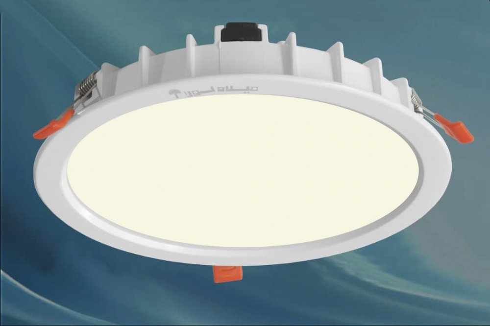 چراغ واترپروف IP65 توکار مدل ماه نشان 35 وات ال ای دی LED آی پی 65 بدنه آلومینیومی سفید برق مستقیم ماژول سوئیچینگ کلوین 5000