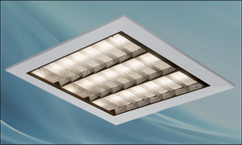 چراغ مدل مهتاب 14*3 وات ال ای دی LED با 3 سال ضمانت ابعاد 60*60 شبکه آنودایز کلوین 4000