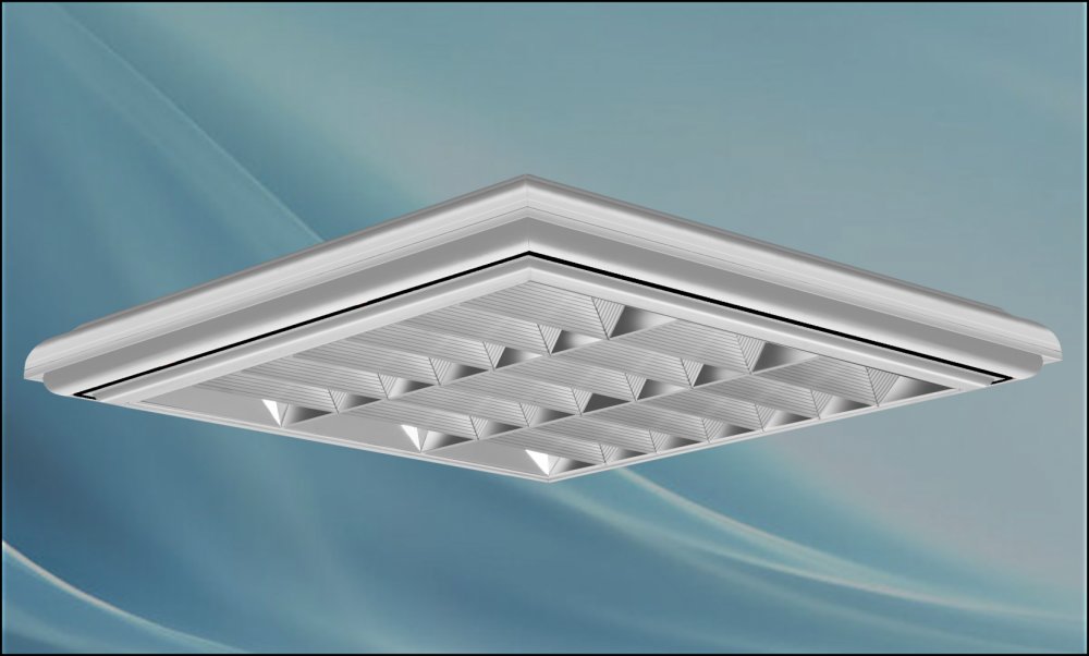 چراغ مدل تابش 14*3 وات ال ای دی LED با 3 سال ضمانت ابعاد 60*60 شبکه کامل آنودایز کلوین 5000