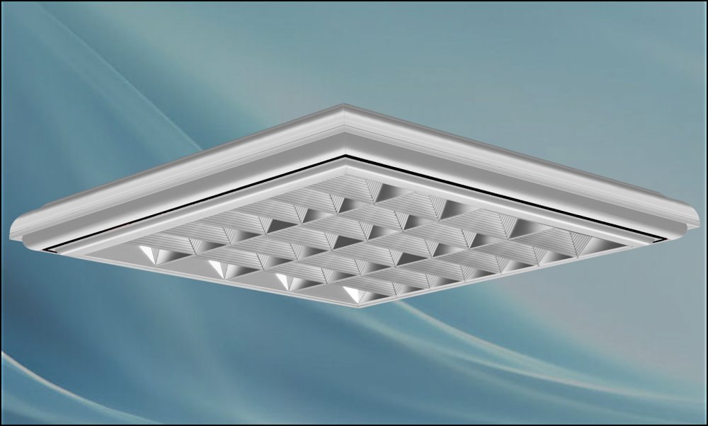 چراغ مدل تابش 14*4 وات عرضی ال ای دی LED با 3 سال ضمانت ابعاد 60*60 شبکه کامل آنودایز