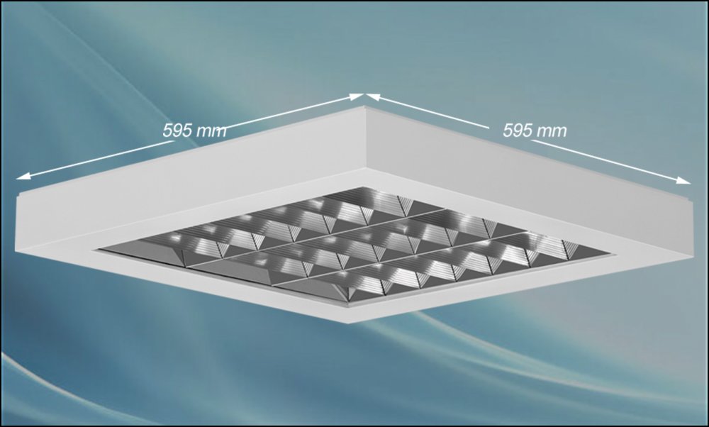 چراغ مدل جهان تاب 14*3 وات ال ای دی LED با 3 سال ضمانت ابعاد 60*60 شبکه آنودایز