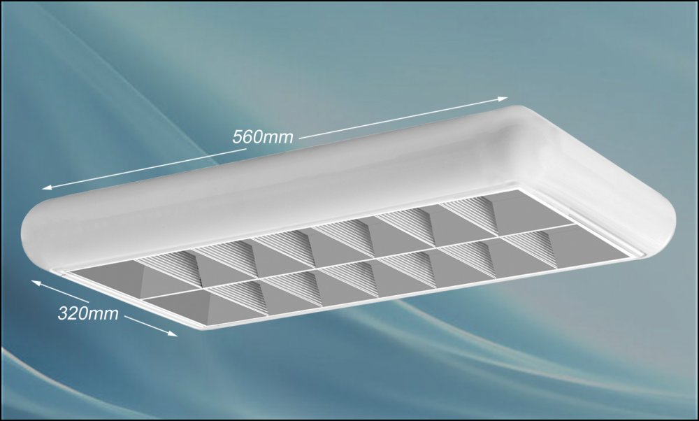چراغ مدل ثريا 14*2 وات عرضي ال اي دي LED با 3 سال ضمانت شبکه کامل آنودايز