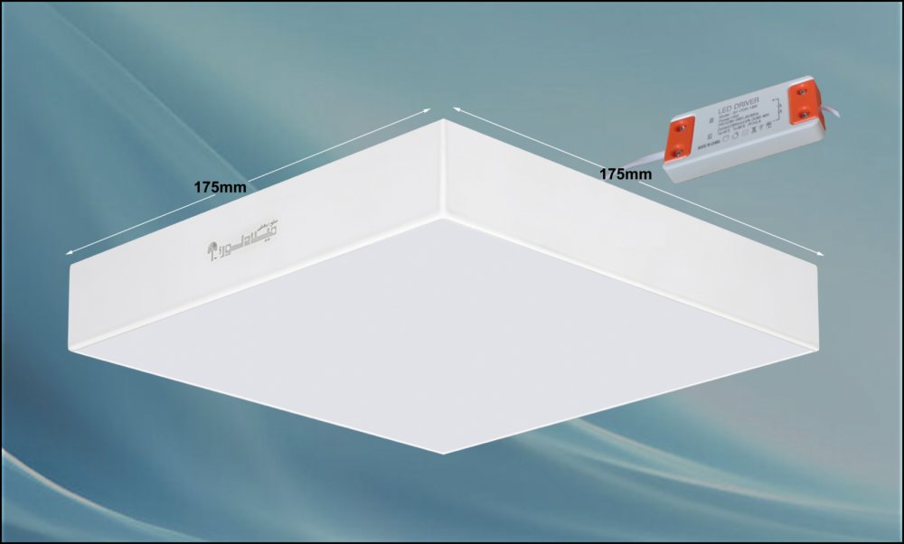 چراغ روکار مدل جهانگیر 24 وات ال ای دی LED مربع بدنه سفید آلومینیومی ابعاد 175*175 میلی متر کلوین 6500 با درایور ایزوله چراغ روکار مدل جهانگیر 24 وات ال ای دی LED مربع بدنه سفید آلومینیومی ابعاد 175*175 میلی متر کلوین 6500 با درایور ایزوله