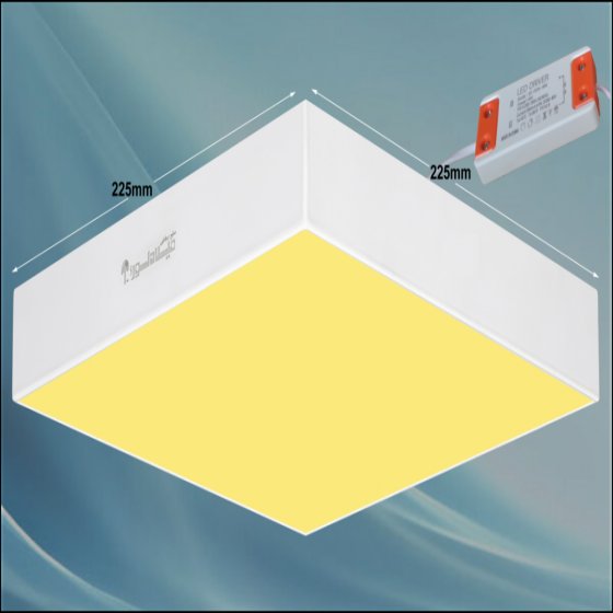 چراغ روکار مدل جهانگیر 32 وات ال ای دی LED مربع بدنه سفید آلومینیومی ابعاد 225*225 میلی متر کلوین 3000 با درایور ایزوله