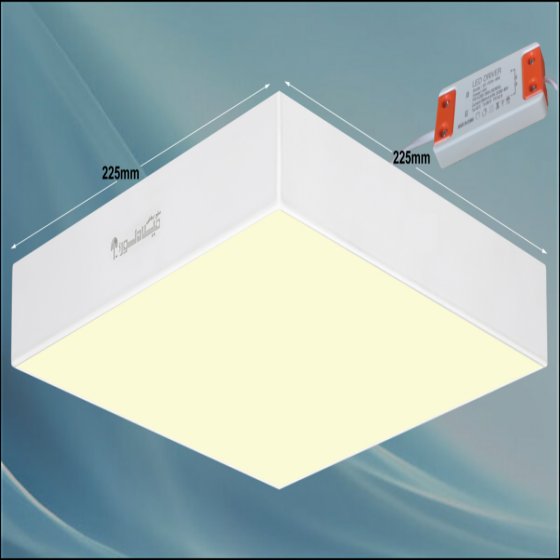 چراغ روکار مدل جهانگیر 32 وات ال ای دی LED مربع بدنه سفید آلومینیومی ابعاد 225*225 میلی متر کلوین 4000 با درایور ایزوله