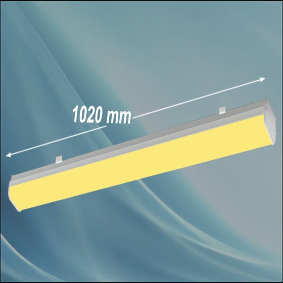 چراغ روکار خطی مدل آفرین 50 وات ال ای دی LED با طول 102 سانت بدنه آلومینیومی با طریقه نصب ثبت اختراعی کلوین 3000