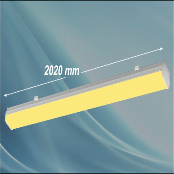 چراغ روکار خطی مدل آفرین 100 وات ال ای دی LED با طول 202 سانت بدنه آلومینیومی با طریقه نصب ثبت اختراعی کلوین 3000