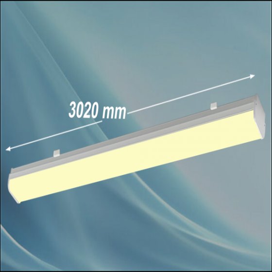 چراغ روکار خطی مدل آفرین 150 وات ال ای دی LED با طول 302 سانت بدنه آلومینیومی با طریقه نصب ثبت اختراعی کلوین 4000