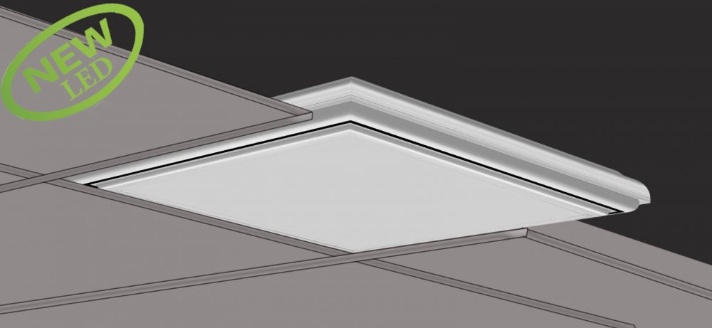 چراغ مدل تابنده 50 وات ال ای دی LED آی پی 42 - IP42 ابعاد 60*60 با طلق کریستال 5800 لومن