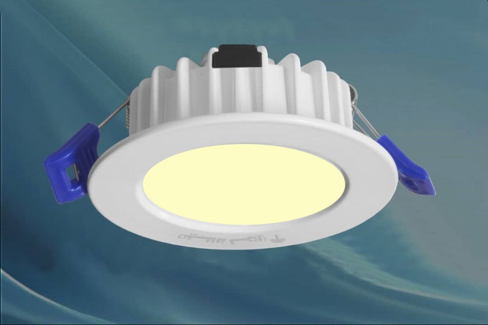 چراغ توکار مدل ماه نشان12وات ال ای دی LED بدنه آلومینیومی سفید برق مستقیم با ماژول سوئیچینگ آی پی 52 - IP52  کلوین 4000