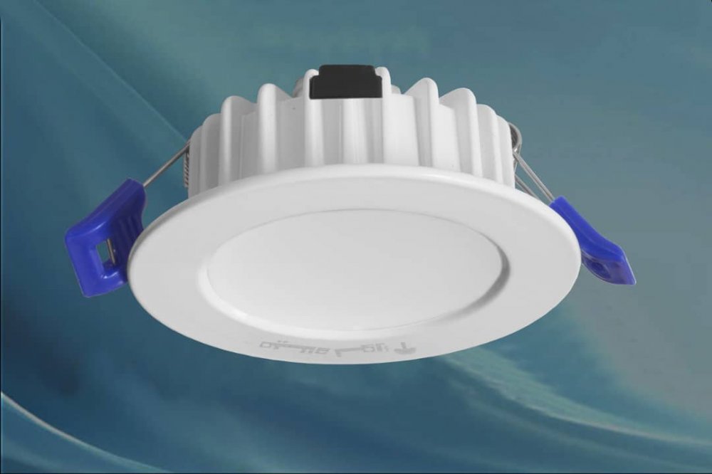 چراغ توکار مدل ماه نشان12وات ال ای دی LED بدنه آلومینیومی سفید برق مستقیم با ماژول سوئیچینگ آی پی 52 - IP52  کلوین 6500