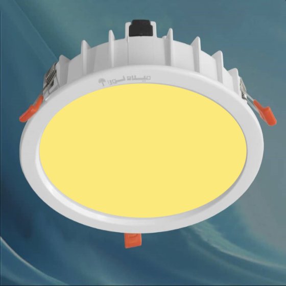 چراغ توکار مدل ماه نشان 35 وات ال ای دی LED بدنه آلومینیومی سفید برق مستقیم ماژول سوئیچینگ آی پی 52 - IP52  . . کلوین 3000
