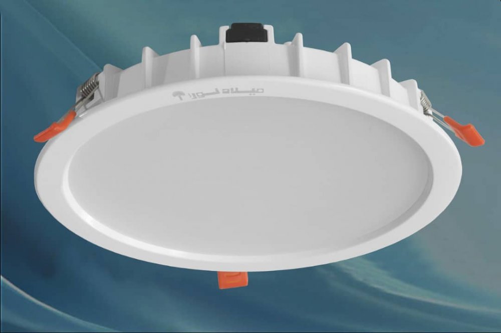 چراغ توکار 35 وات مدل ماه نشان ال ای دی LED بدنه آلومینیومی سفیدآی پی 52 بدنه سفید برق مستقیم ماژول سوئیچینگ  . . کلوین 6500