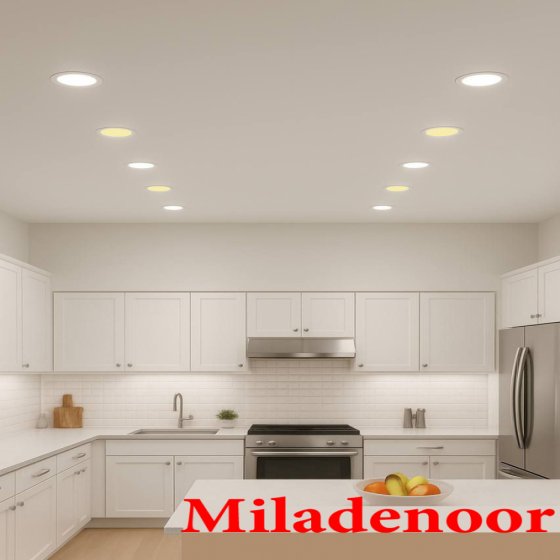 چراغ توکار منور 7 وات ال اي دي LED آي پي 52 - IP52 کلوين 6500