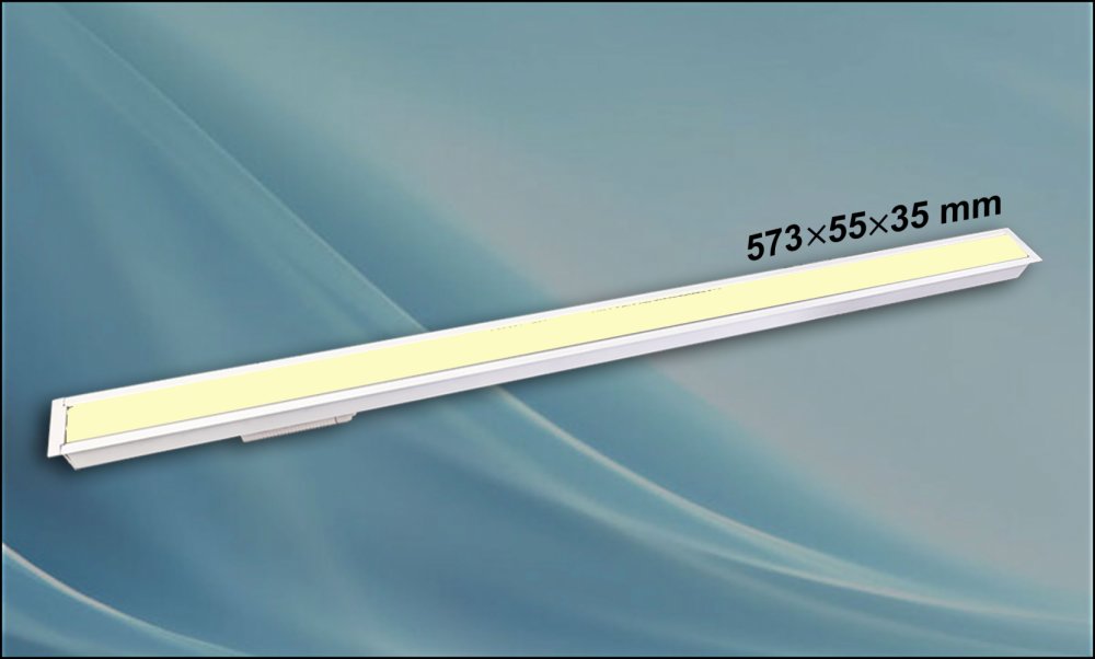 چراغ توکار خطی مدل دلنواز 24 وات ال ای دی LED بدنه آلومینیومی سقفی توکار کلوین 4000