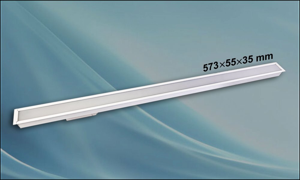 چراغ توکار خطی مدل دلنواز 24 وات ال ای دی LED بدنه آلومینیومی سقفی توکار کلوین 6500