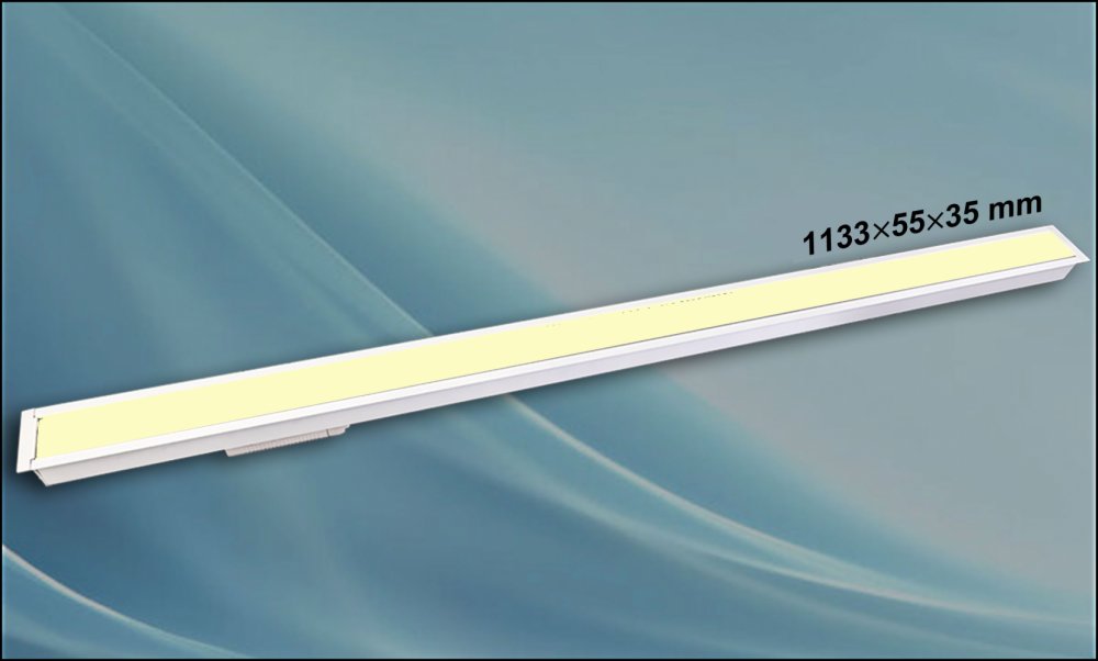 چراغ توکار خطي دلنواز 50 وات ال اي دي LED بدنه آلومينيومي سقفي توکار کلوين4000 با درايوار ايزوله ، پاورفکتور بيش از 98% با 5 سال ضمانت چراغ توکار خطي دلنواز 50 وات ال اي دي LED بدنه آلومينيومي سقفي توکار کلوين4000 با درايوار ايزوله ، پاورفکتور بيش از 98% با 5 سال ضمانت