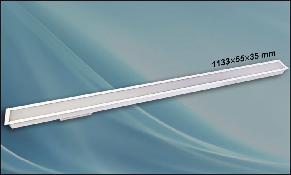 چراغ توکار خطی مدل دلنواز 50 وات ال ای دی LED بدنه آلومینیومی سقفی توکار کلوین6500