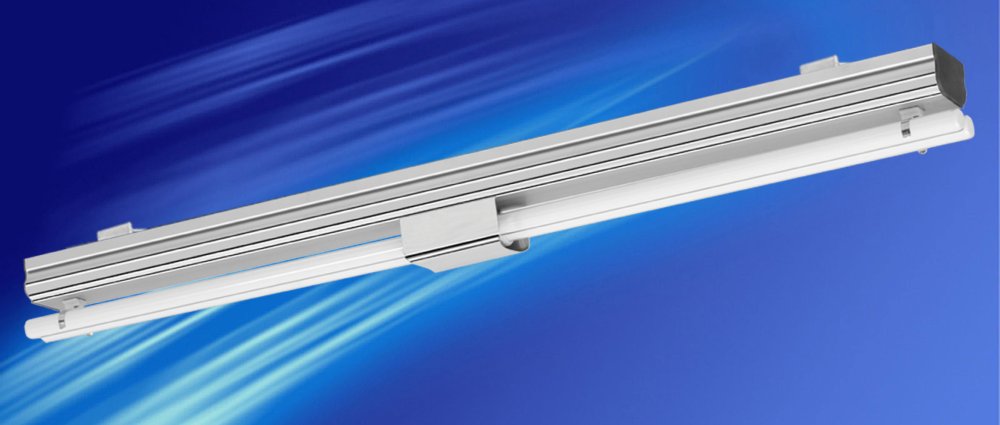 چراغ مدل آسایش ال ای دی LED برای 2 لامپ 18-14 وات سوکتی طول 83 با نمای آنودایز بدون لامپ