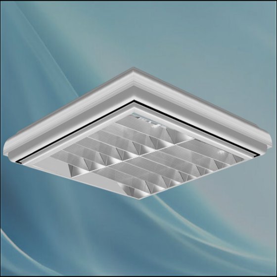 چراغ مدل تابش 36*2 ابعاد 60*60 الکترونيکي کامل آنودايز بدون لامپ