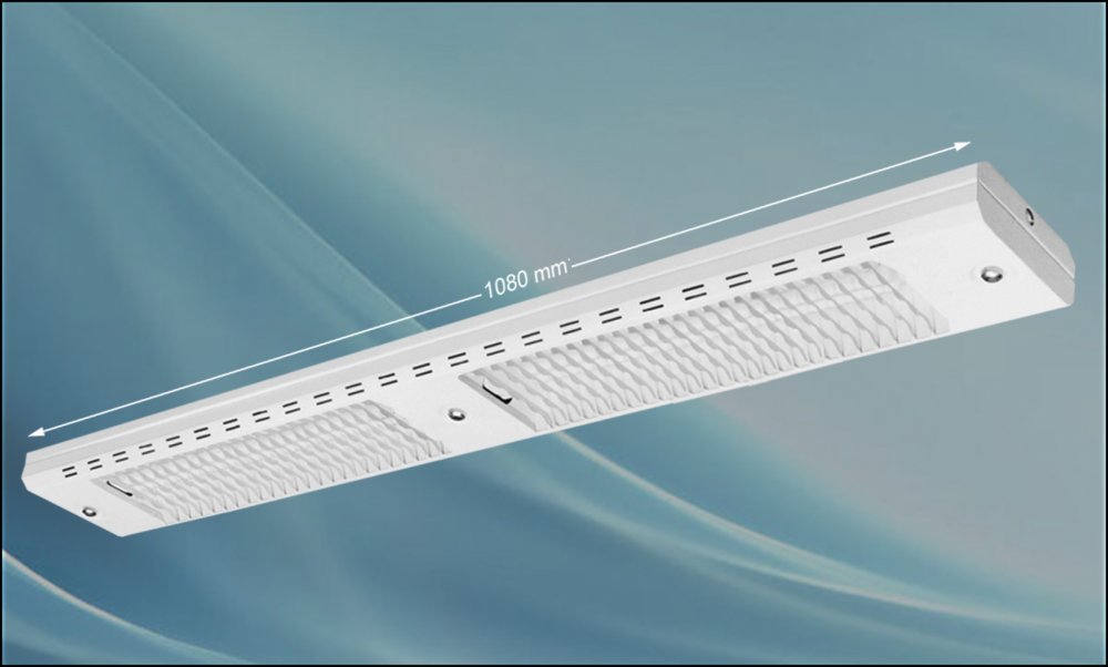 چراغ روکار جذاب 36*2 طولي الکترونيکي رفلکس آنودايز بدون لامپ چراغ روکار جذاب 36*2 طولي الکترونيکي رفلکس آنودايز بدون لامپ