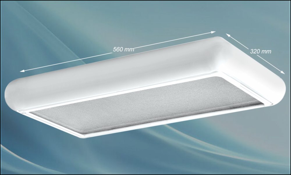 چراغ روکار داست پروف 36*2 عرضي سفيد الکترونيکي طلق کريستال درب آلومينيوم فرم ثريا بدون لامپ چراغ روکار داست پروف 36*2 عرضي سفيد الکترونيکي طلق کريستال درب آلومينيوم فرم ثريا بدون لامپ