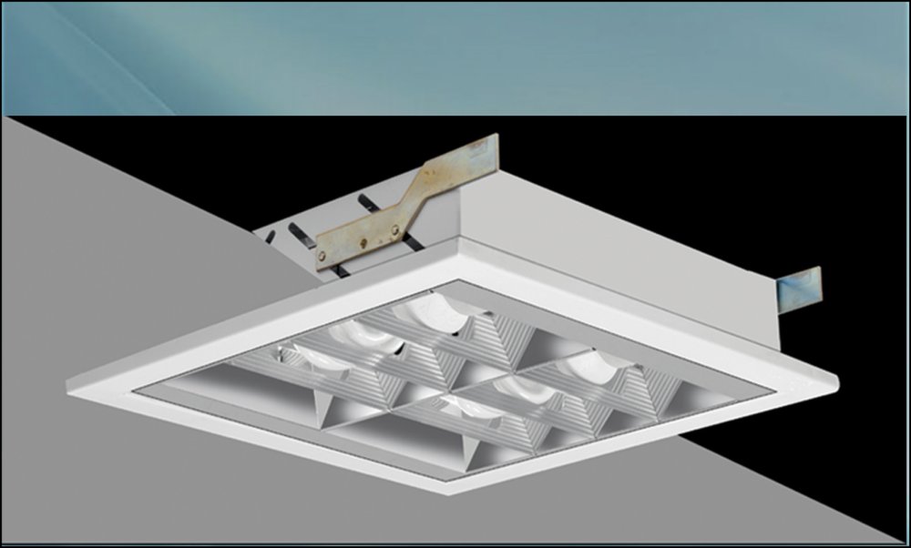 چراغ توکار تابان 2 لامپي کامل آنودايز پاترومي بدون لامپ چراغ توکار تابان 2 لامپي کامل آنودايز پاترومي بدون لامپ