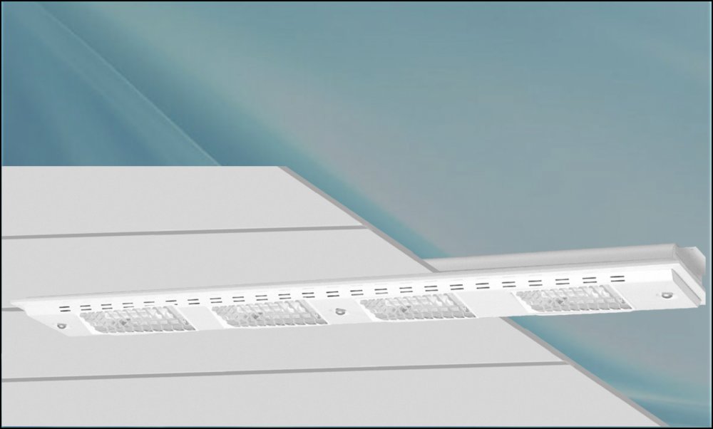 چراغ توکار جذابه 4 لامپي طولي رفلکس آنودايز پاترومي بدون لامپ چراغ توکار جذابه 4 لامپي طولي رفلکس آنودايز پاترومي بدون لامپ