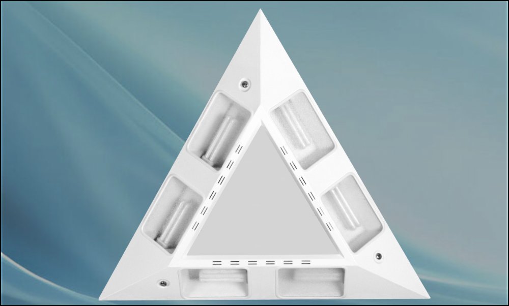 چراغ روکار جهان آرا 18*6 الکترونيکي مثلثي بدون لامپ چراغ روکار جهان آرا 18*6 الکترونيکي مثلثي بدون لامپ