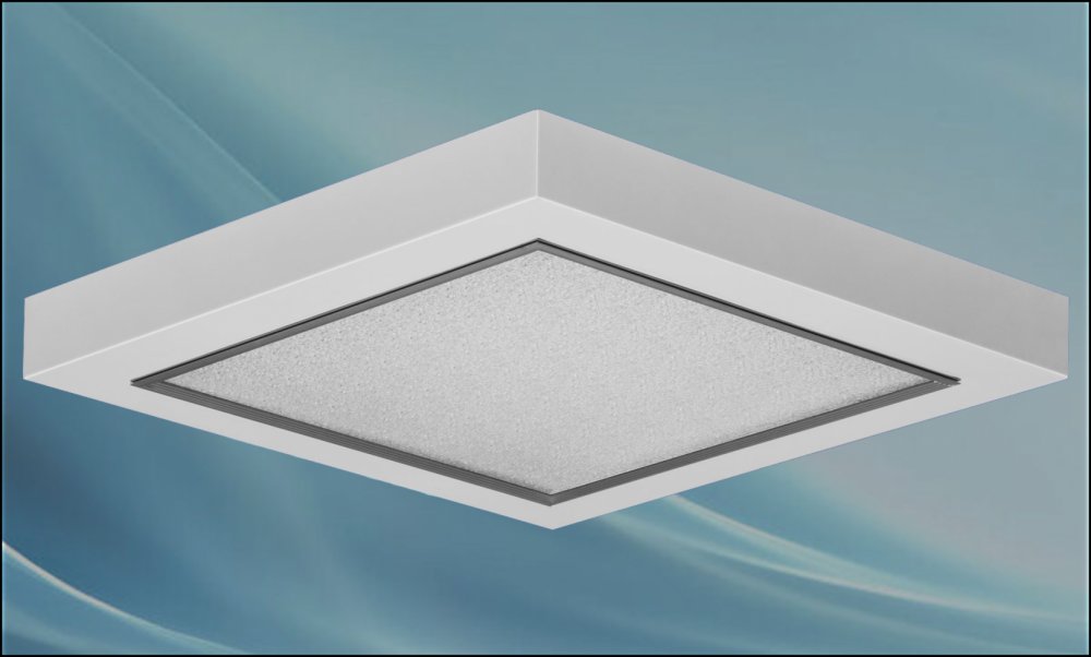 چراغ مدل جهان نما بدنه فلزی 50 وات ال ای دی LED شار نوری 6000 لومن ابعاد 60*60 روکار با طلق کریستال و درب سفید