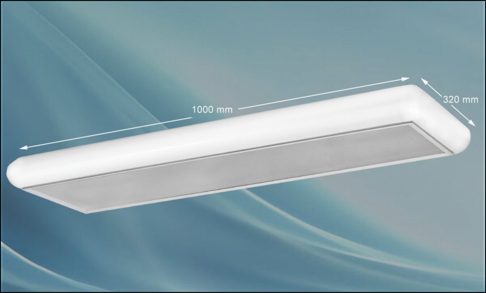 چراغ مدل داست پروف 16*2 طولي ال اي دي LED ابعاد 30*132 فرم ثريا باطلق کريستال قاب 40*2