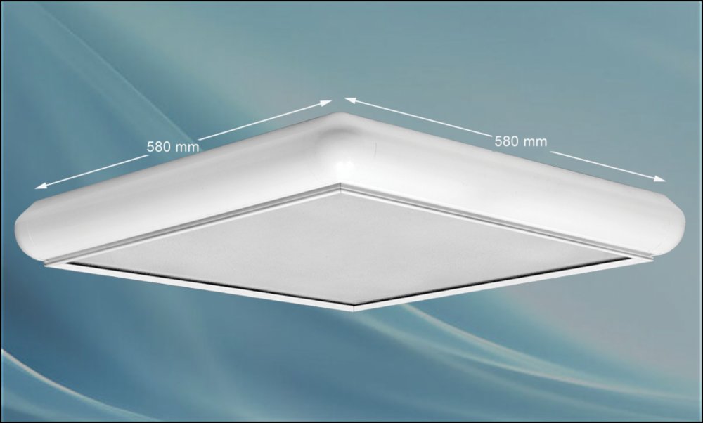 چراغ مدل داست پروف فريم ثريا 50 وات ال اي دي LED آي پي 42 - IP42 روکار با طلق کريستال ابعاد 58*58